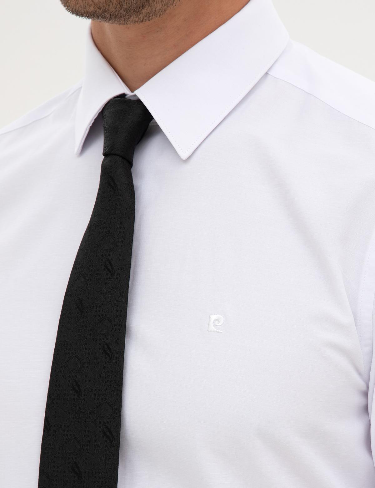 Beyaz Slim Fit Uzun Kollu Basic Gömlek - 50316734010