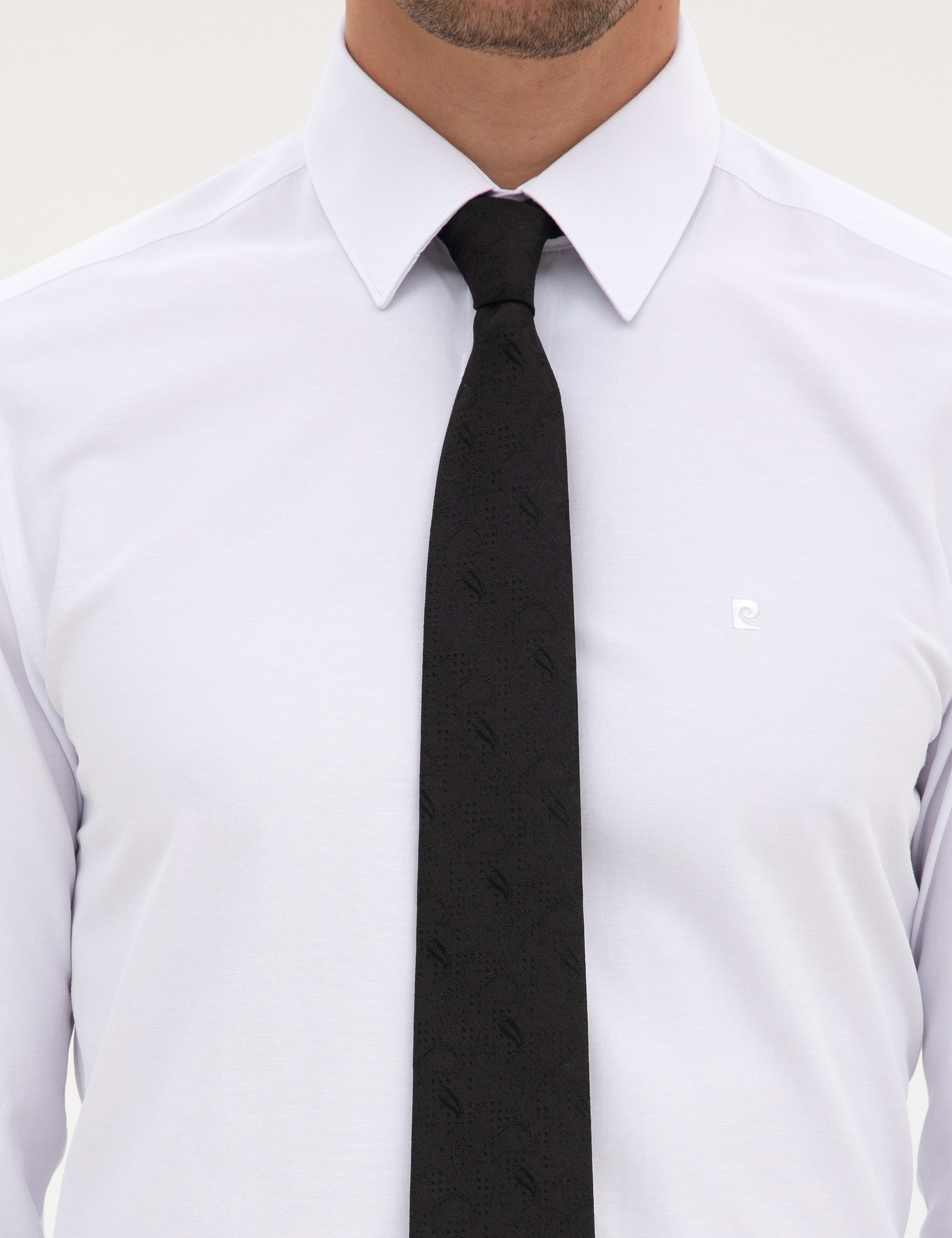 Beyaz Slim Fit Uzun Kollu Basic Gömlek - Image 6