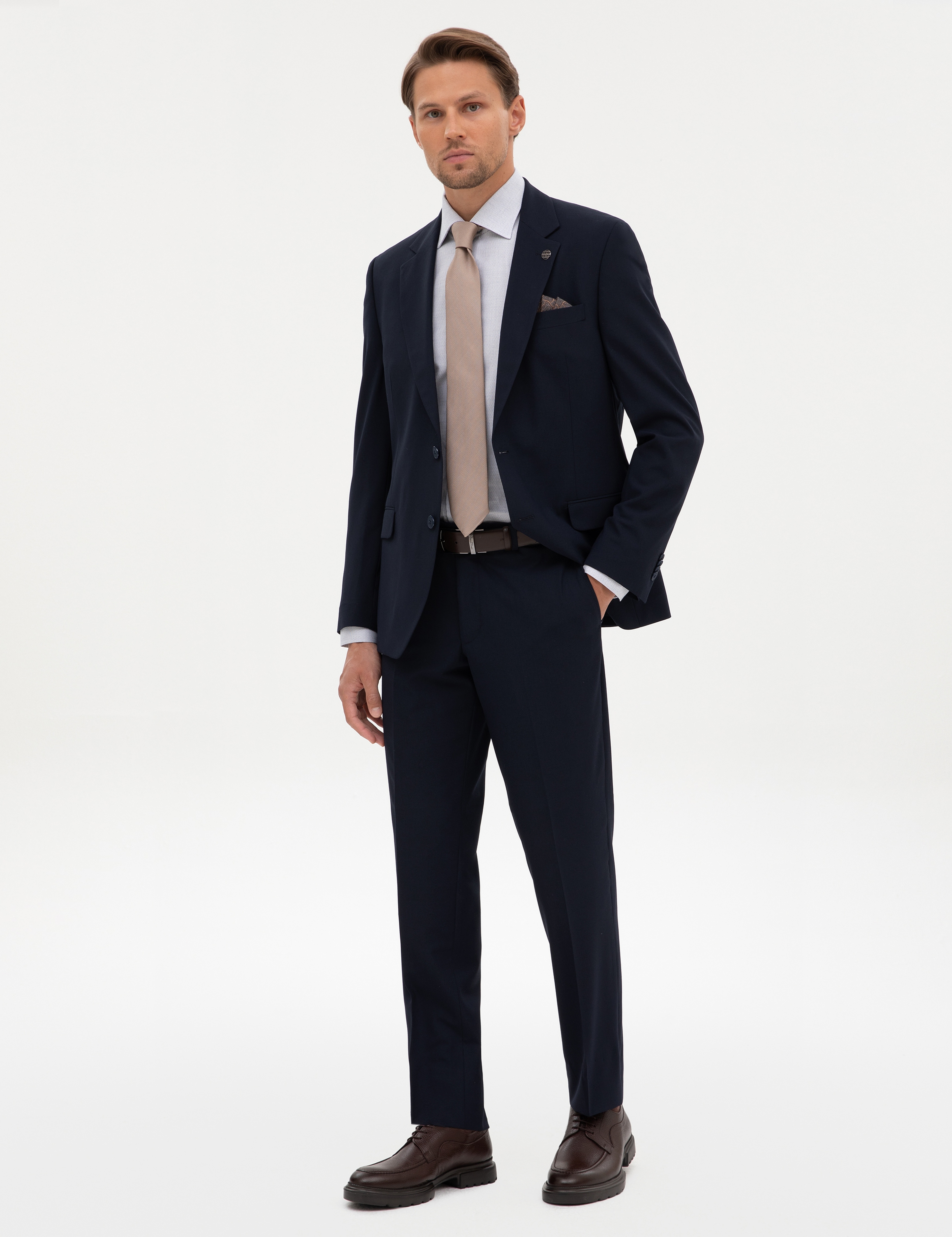 Lacivert Slim Fit Takım Elbise - Image 4