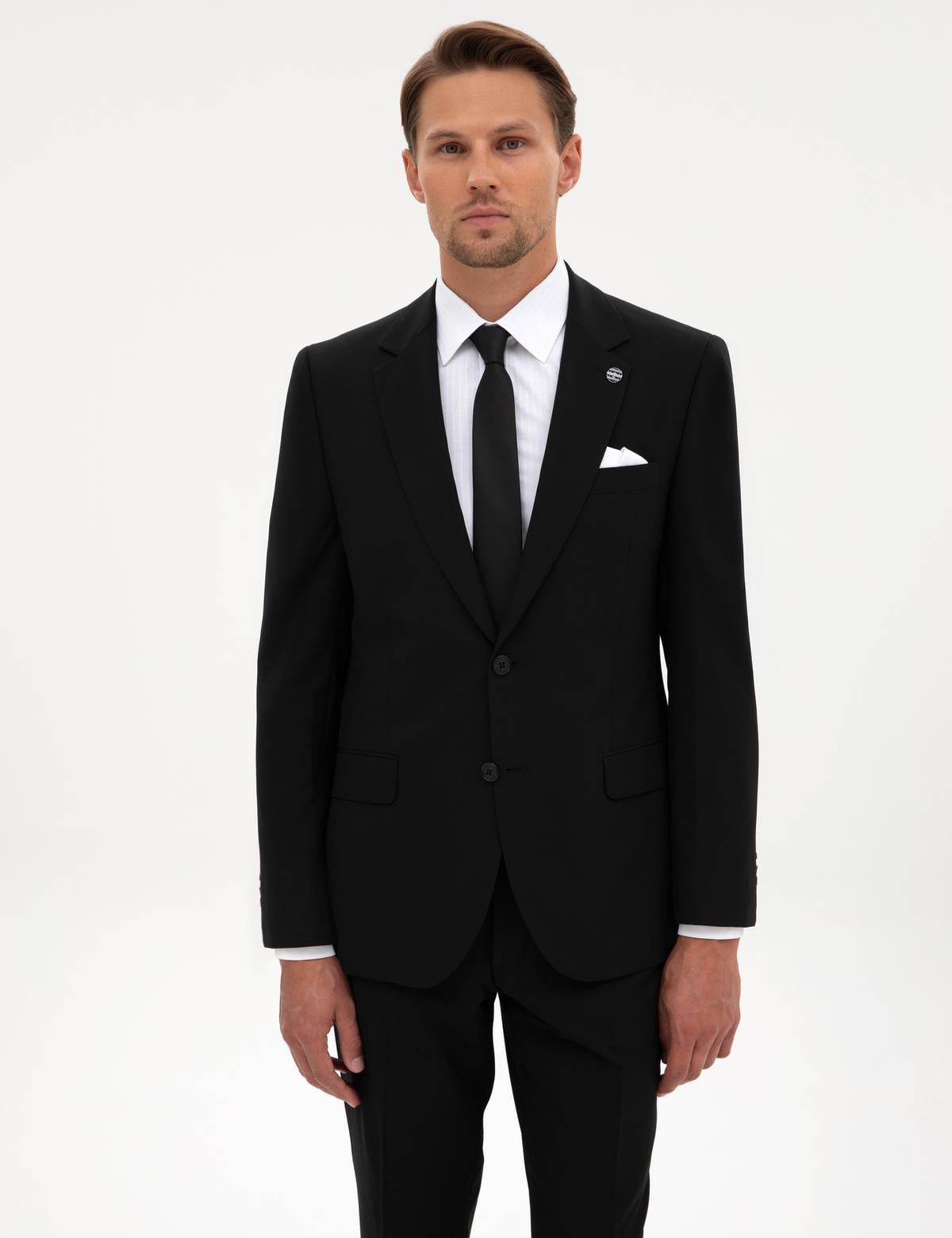 Siyah Slim Fit Takım Elbise - 50317643011