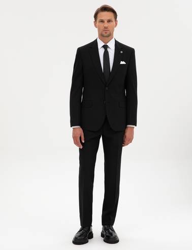 Siyah Slim Fit Takım Elbise