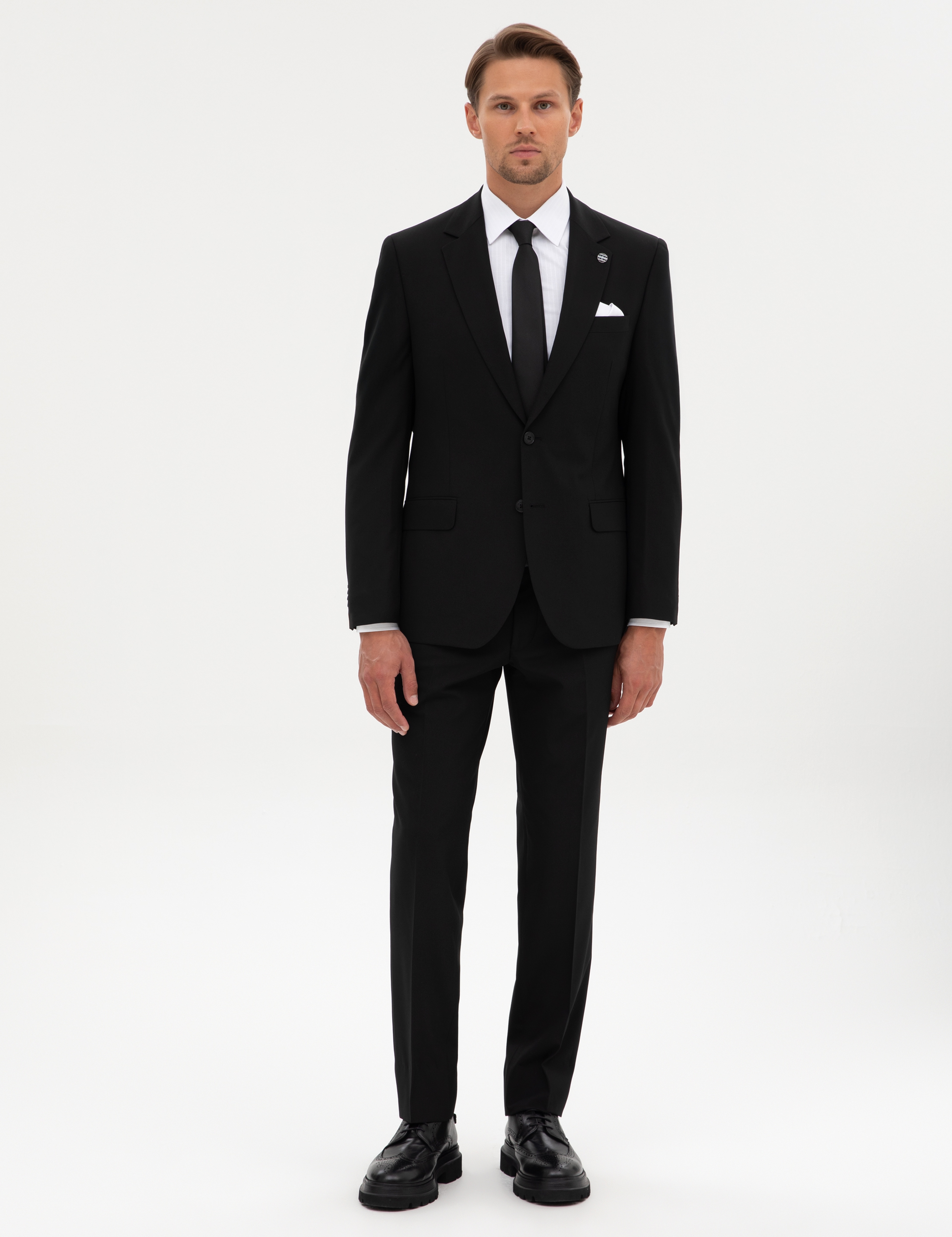 Siyah Slim Fit Takım Elbise - Image 1