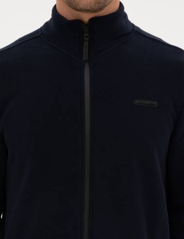 Lacivert Regular Fit Polar Hırka