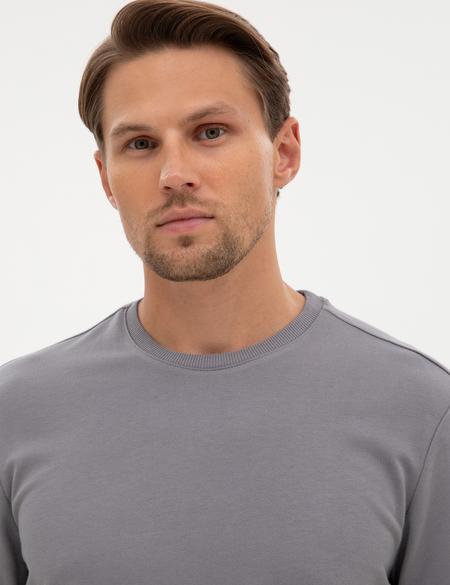 Gri 2 İplik Regular Fit Bisiklet Yaka Basic Sweatshirt - 50314054084