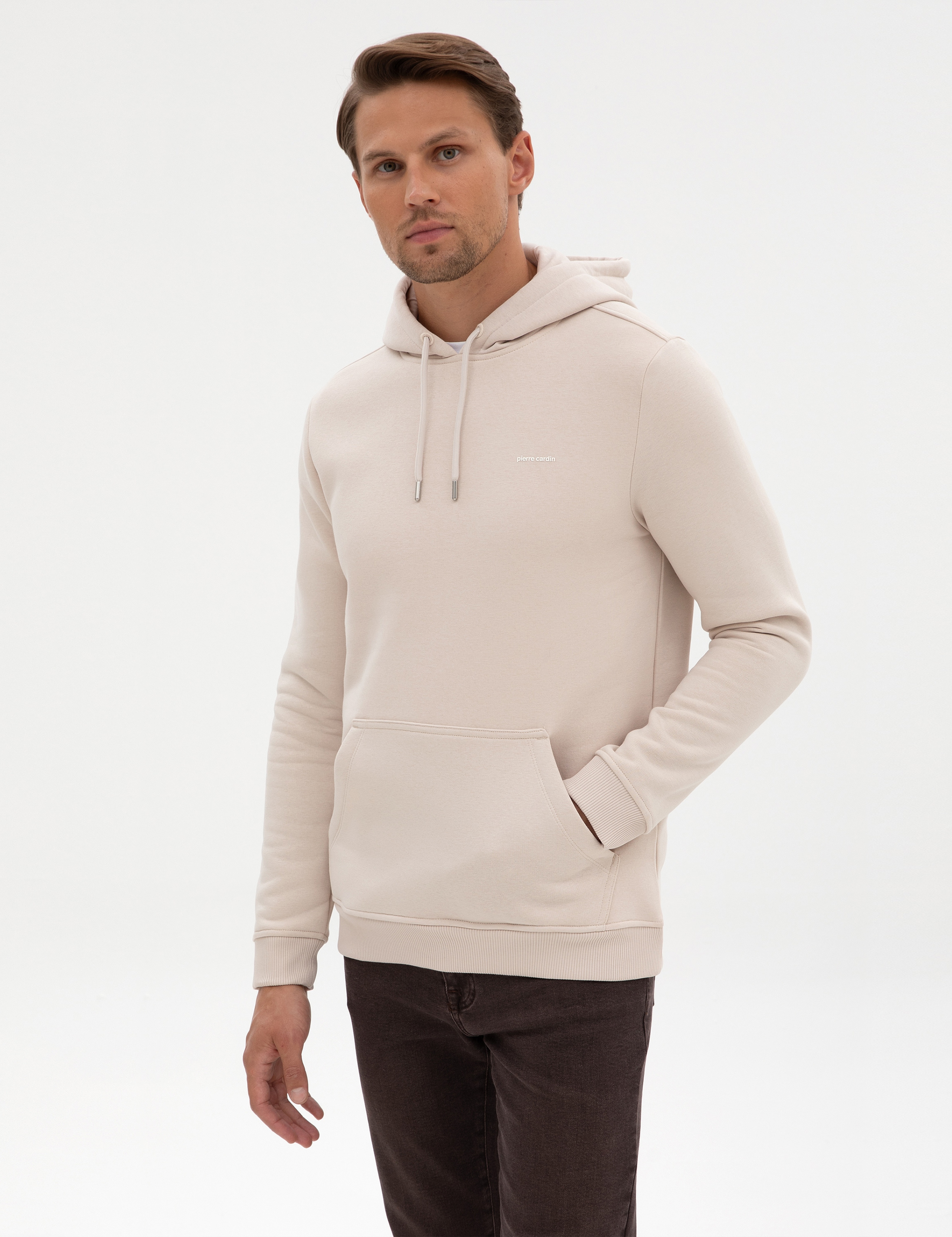 Taş 2 İplik Regular Fit Kapüşonlu Basic Sweatshirt - Image 3