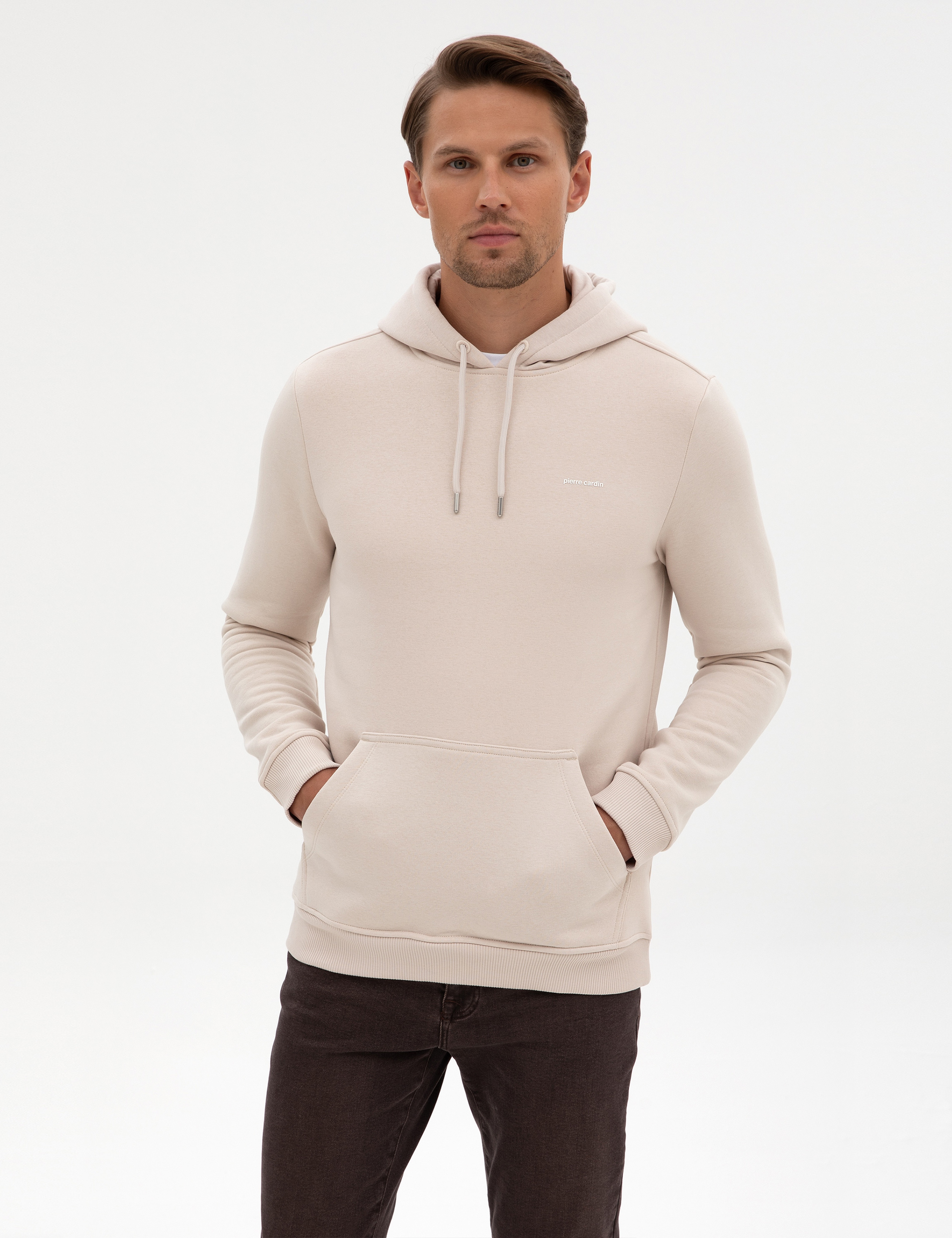 Taş 2 İplik Regular Fit Kapüşonlu Basic Sweatshirt - Image 1