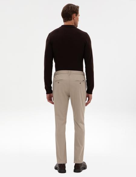 Bej Slim Fit Kanvas Pantolon - 50309931196