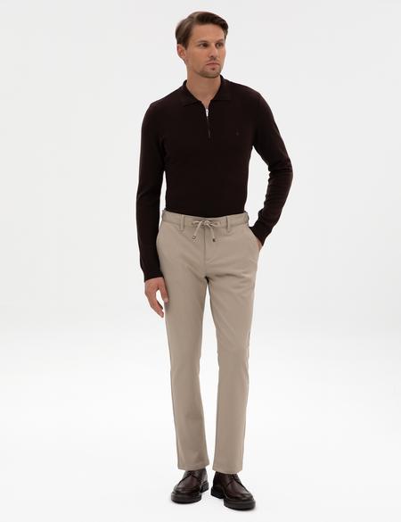 Bej Slim Fit Kanvas Pantolon - 50309931196