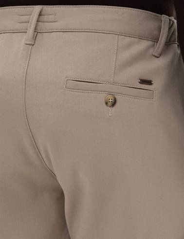 Bej Slim Fit Kanvas Pantolon