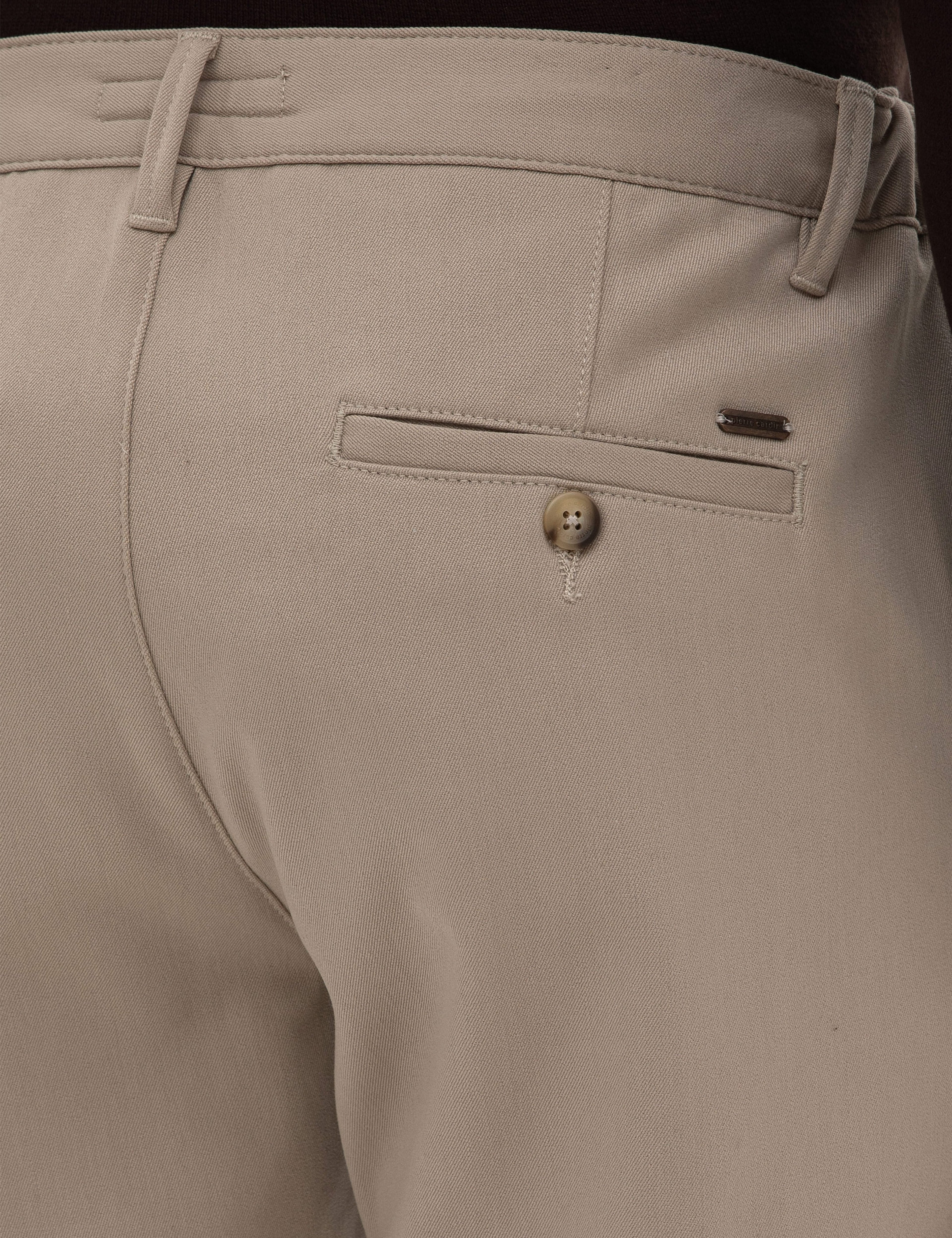 Bej Slim Fit Kanvas Pantolon