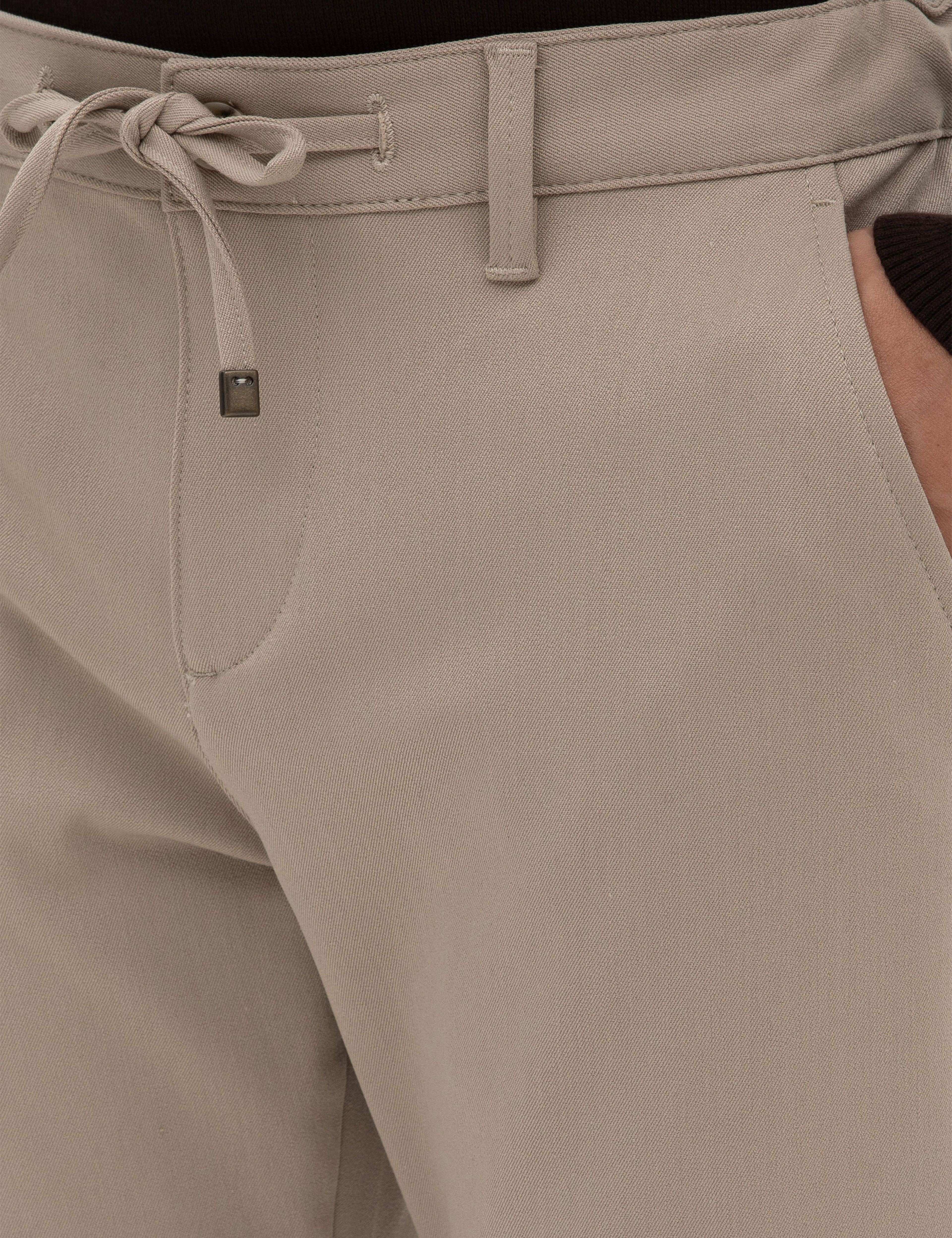 Bej Slim Fit Kanvas Pantolon - Image 5