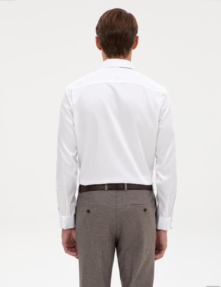 Beyaz Non Iron Kolay Ütülenebilir Slim Fit Gömlek - 50315254007