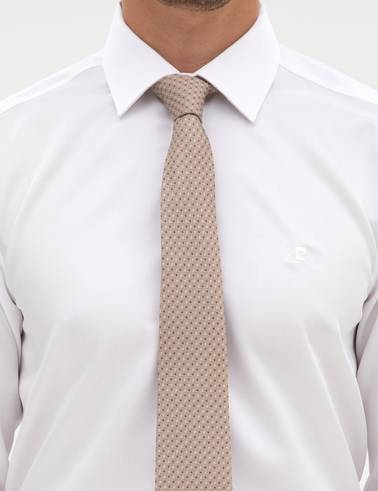 Beyaz Non Iron Kolay Ütülenebilir Slim Fit Gömlek