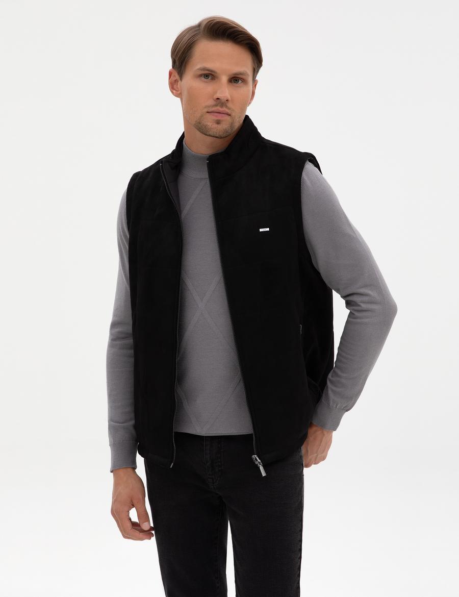 Siyah Suni Deri Ceket