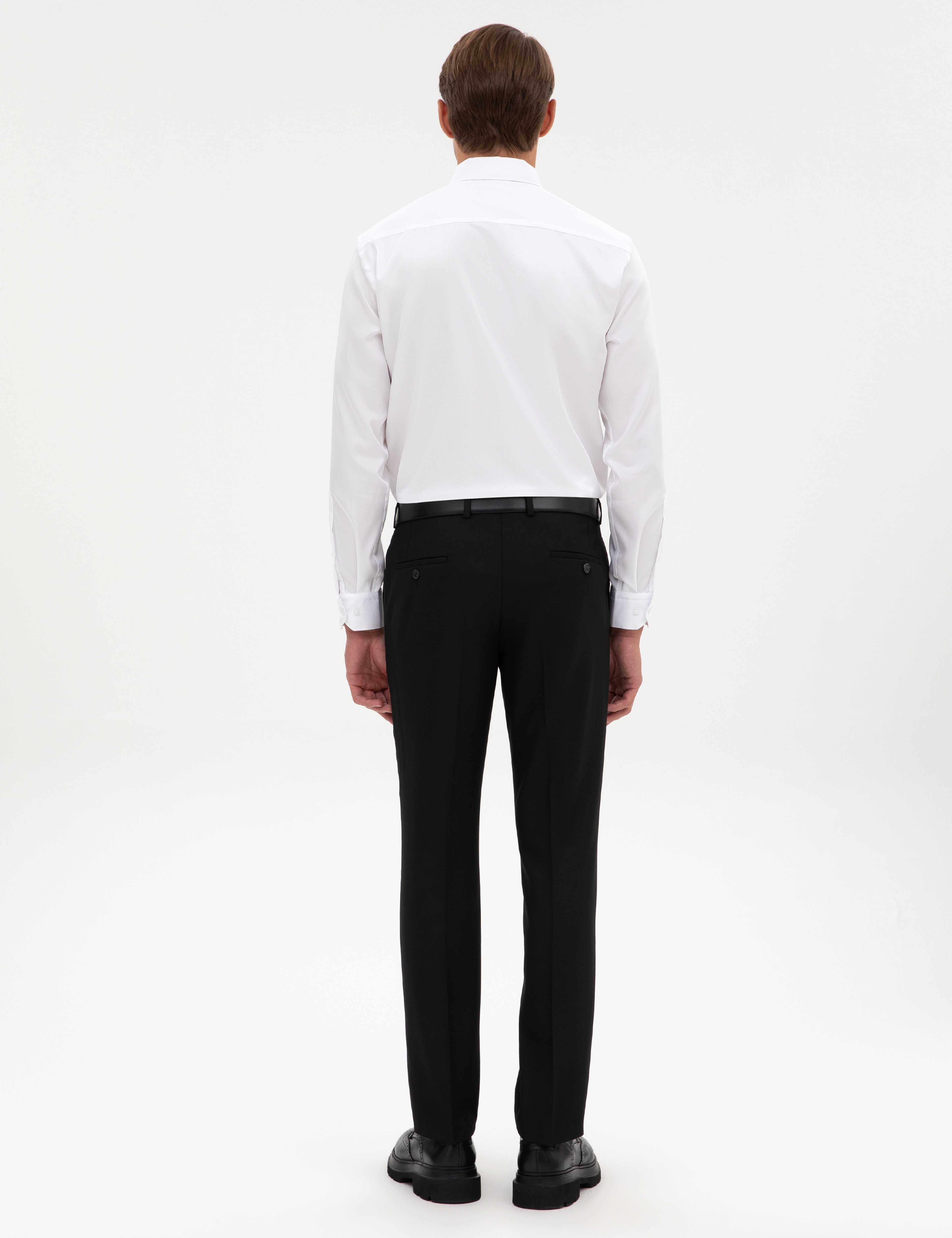 Siyah Slim Fit Kumaş Pantolon - Image 4