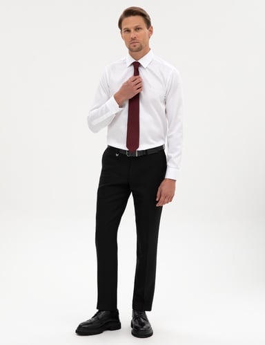 Siyah Slim Fit Kumaş Pantolon