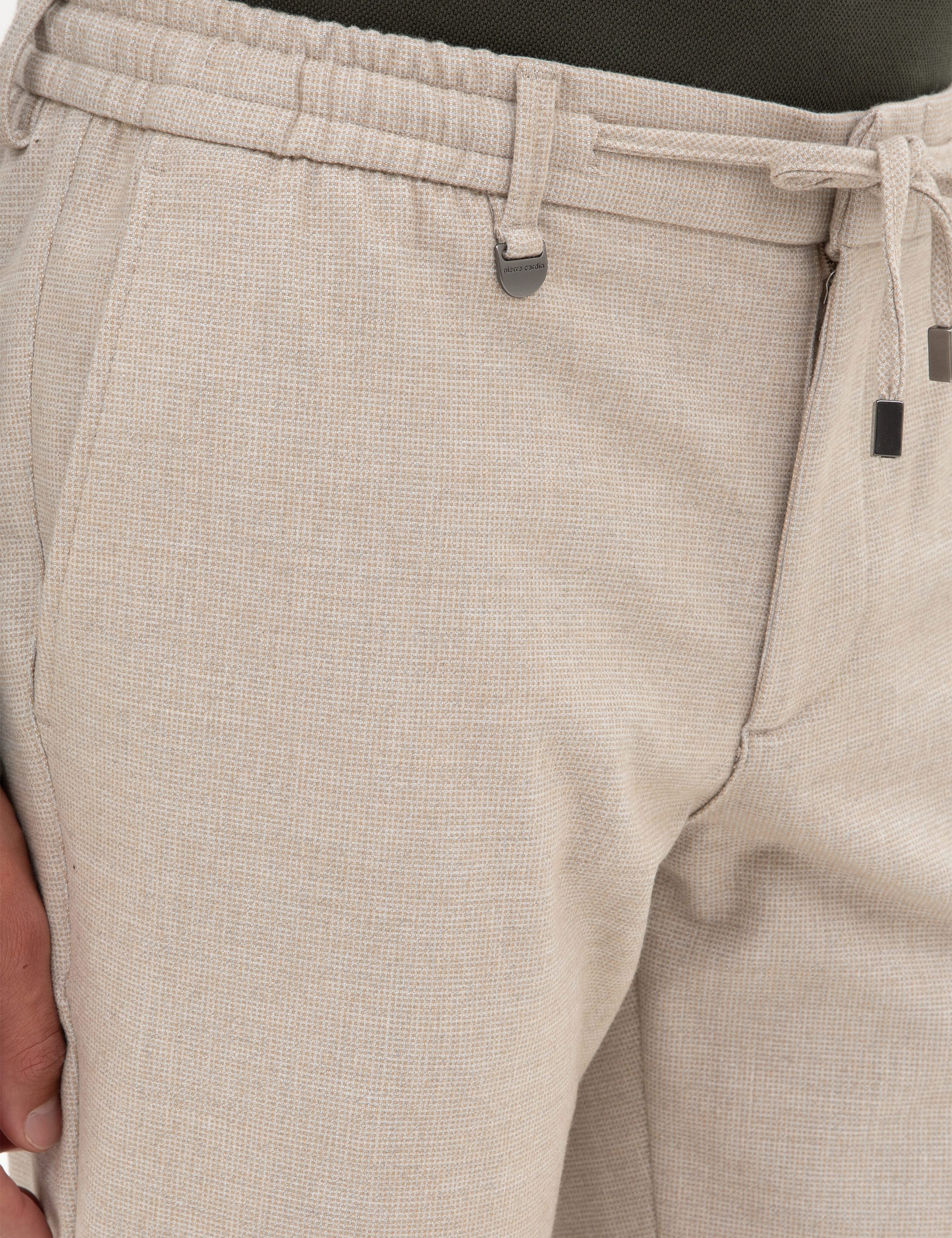 Bej Ex. Slim Fit Kumaş Pantolon - Image 5
