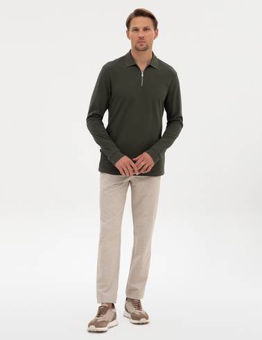 Bej Ex. Slim Fit Kumaş Pantolon