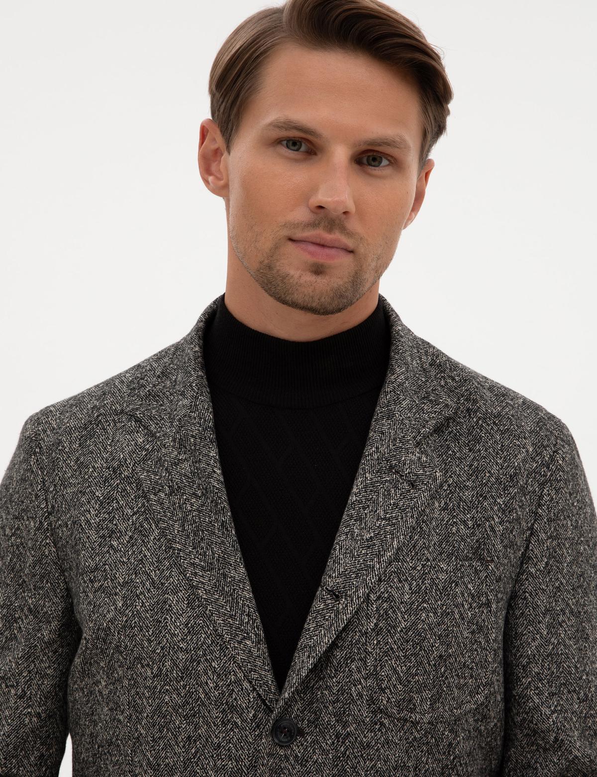 Siyah Slim Fit Ceket - 50313628026