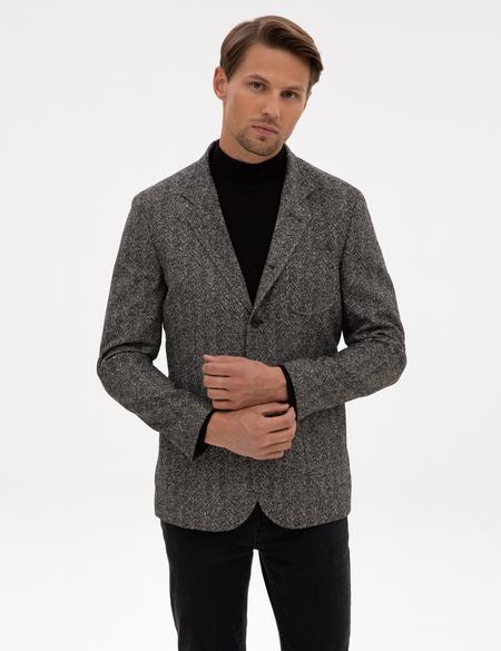 Siyah Slim Fit Ceket - 50313628026