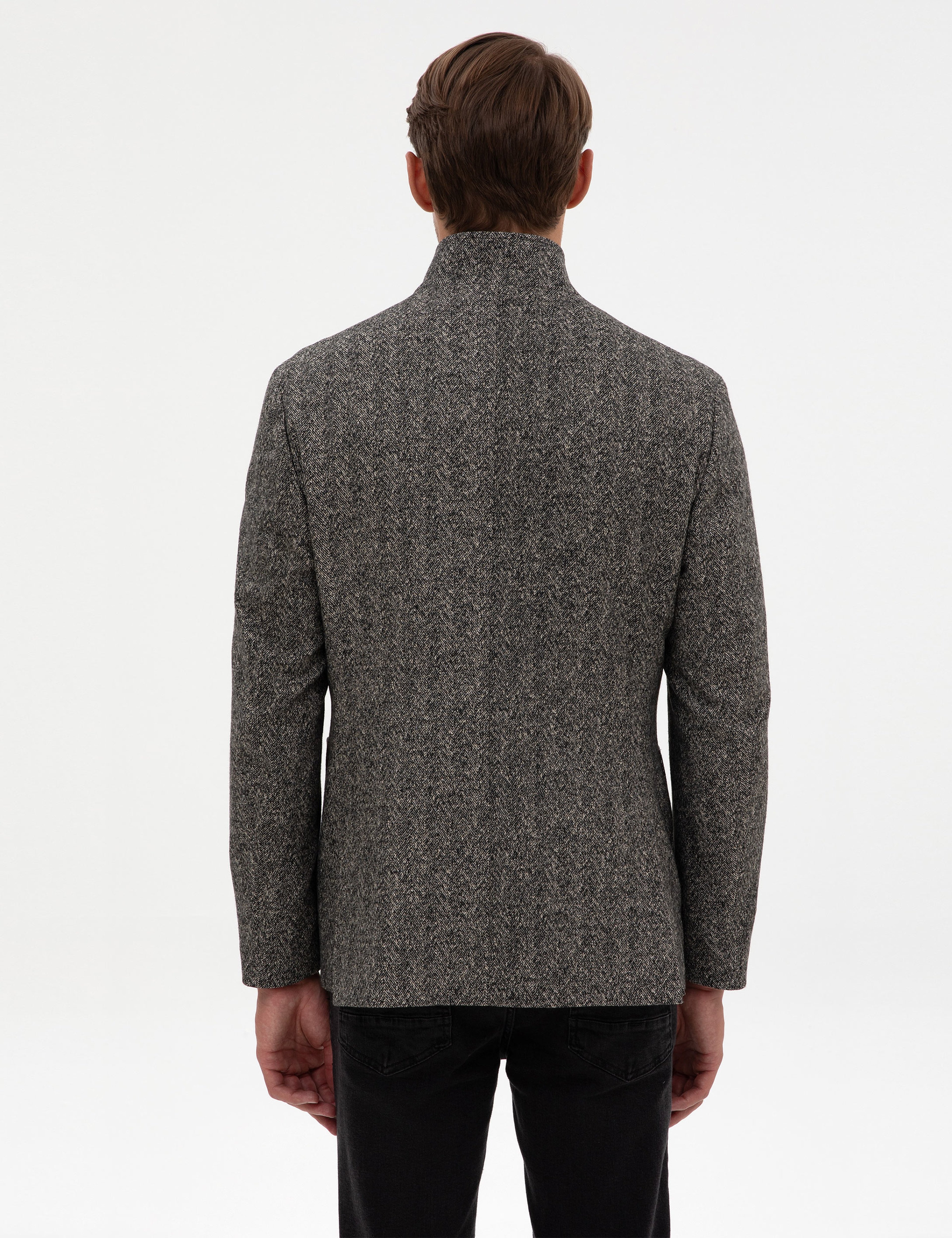 Siyah Slim Fit Ceket - Image 5