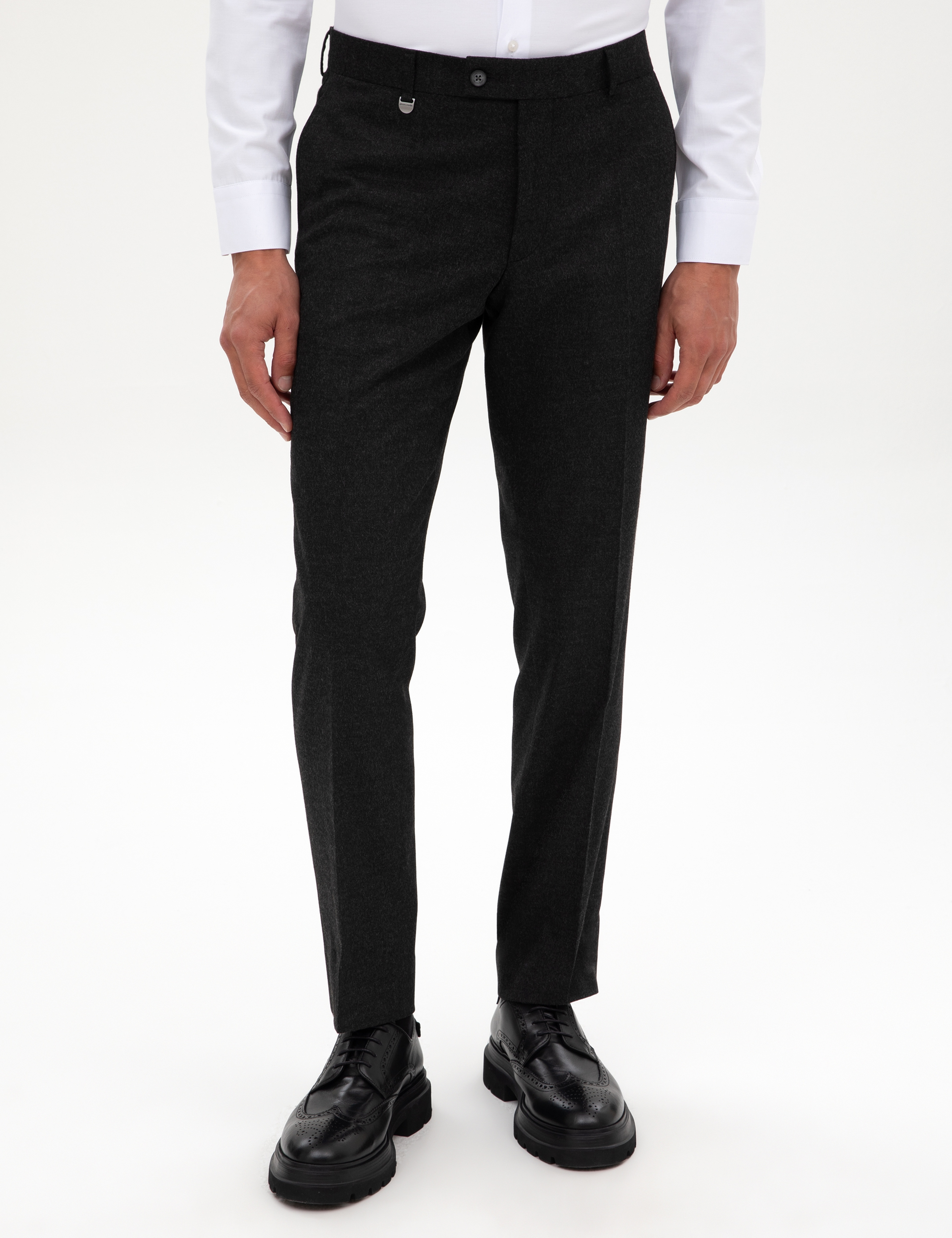 Antrasit Slim Fit Kumaş Pantolon - Image 2