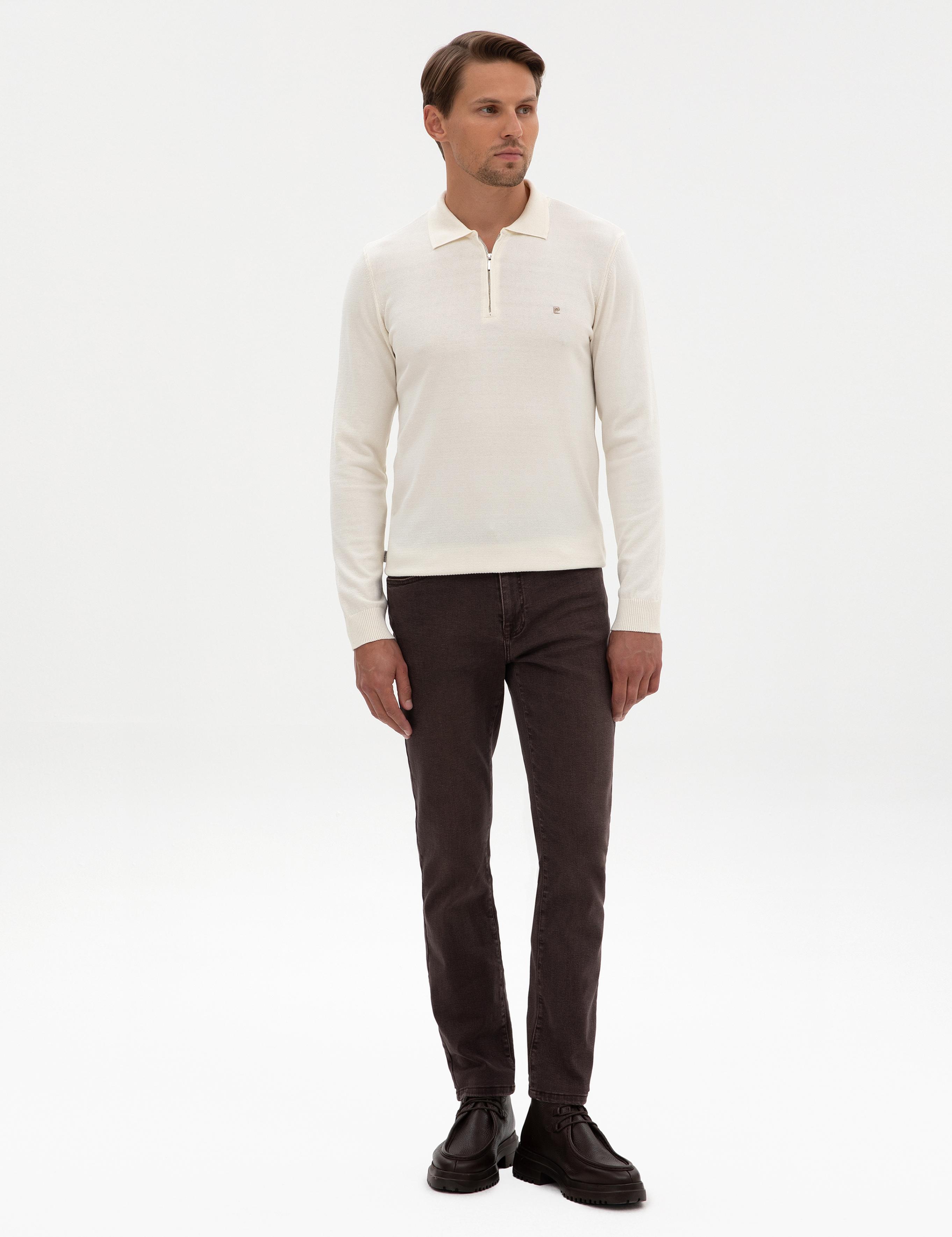 Kahverengi Slim Fit Jean Pantolon