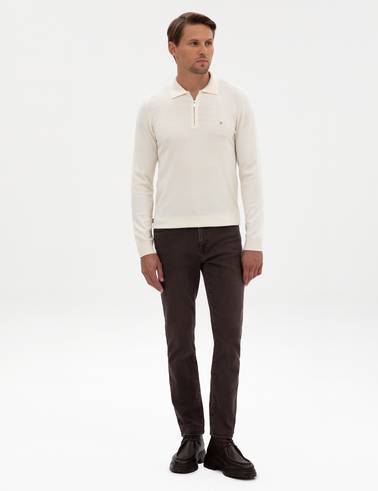 Kahverengi Slim Fit Jean Pantolon