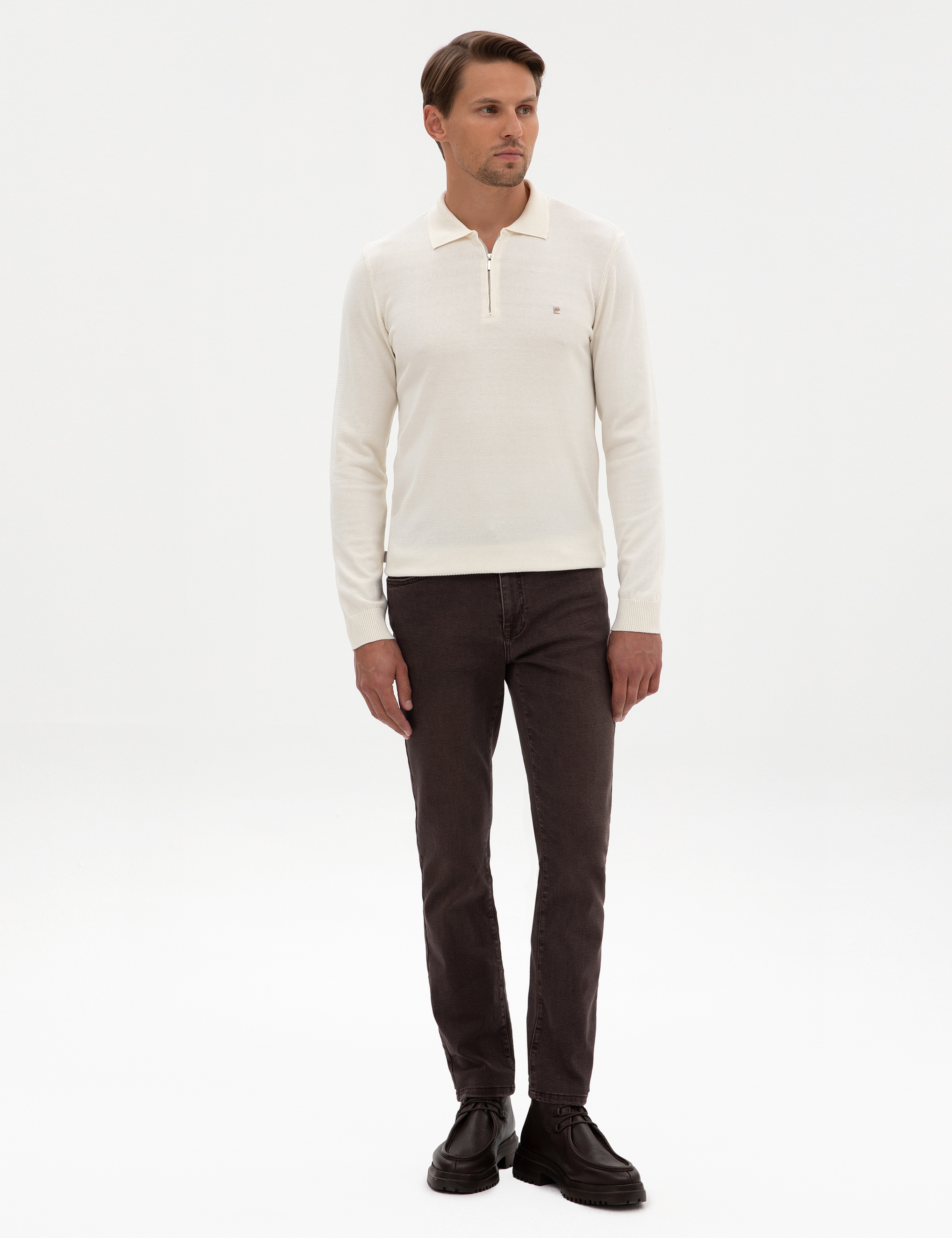 Kahverengi Slim Fit Jean Pantolon - Image 3