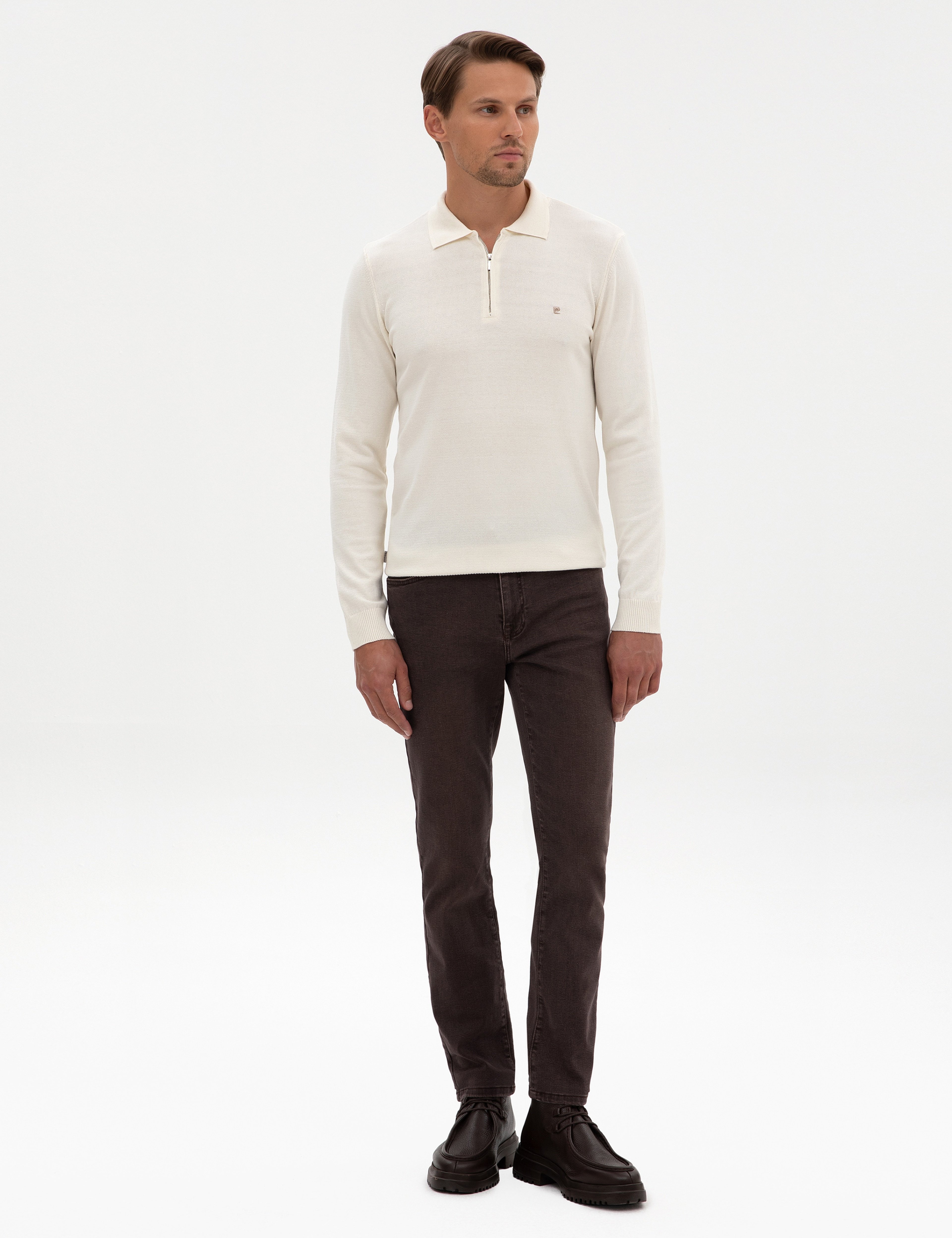 Kahverengi Slim Fit Jean Pantolon