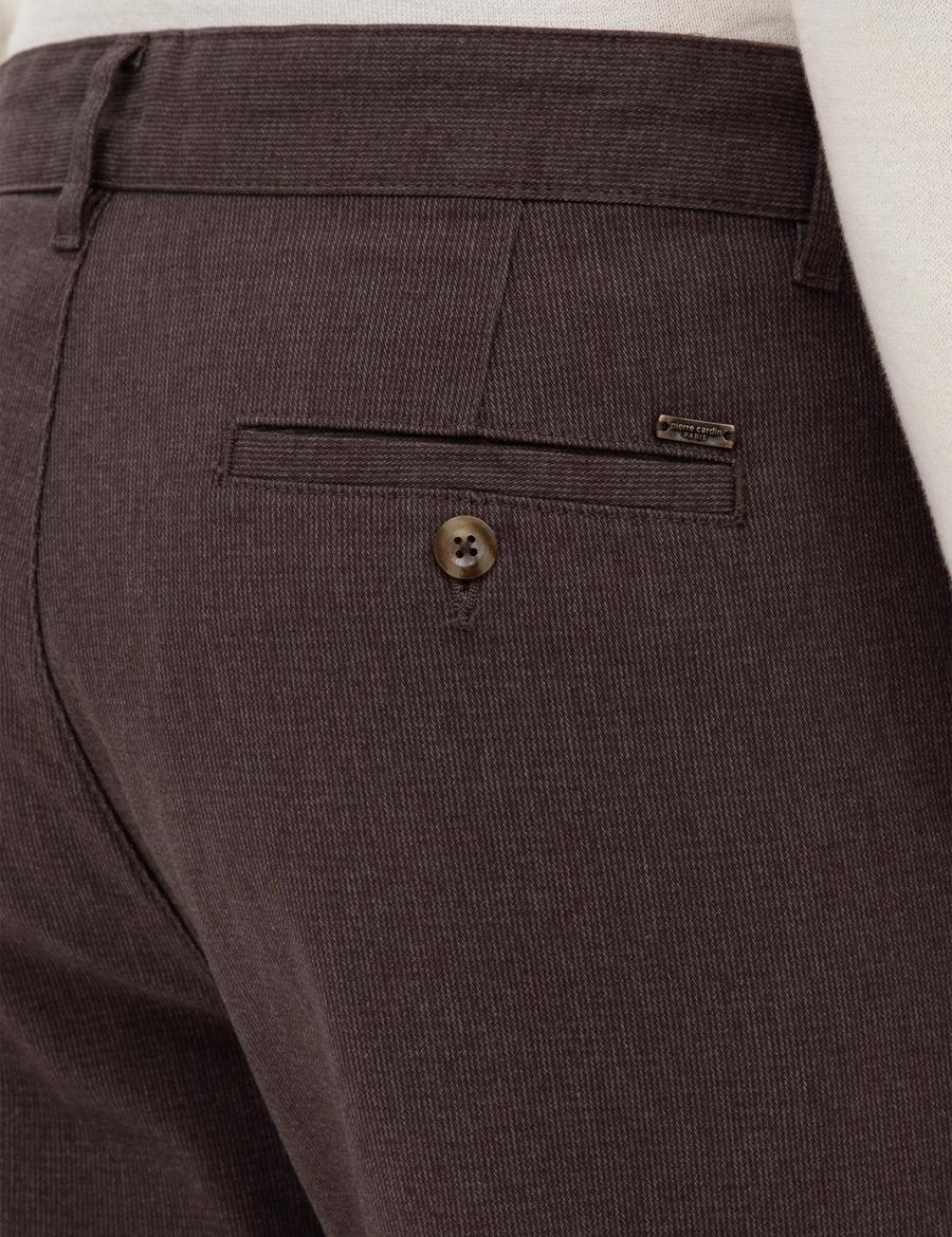 Koyu Kahverengi Slim Fit Kanvas Pantolon
