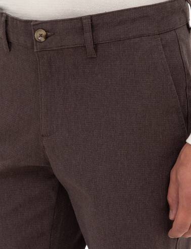 Koyu Kahverengi Slim Fit Kanvas Pantolon