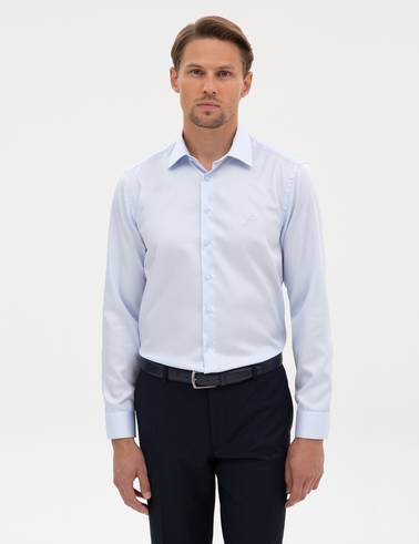 Açık Mavi Non Iron Kolay Ütülenebilir Slim Fit Gömlek