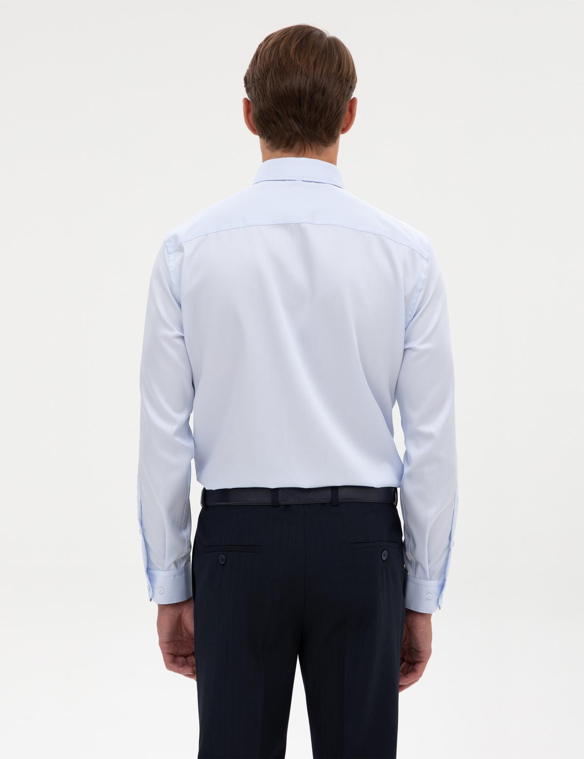 Açık Mavi Non Iron Kolay Ütülenebilir Slim Fit Gömlek - 50315254014