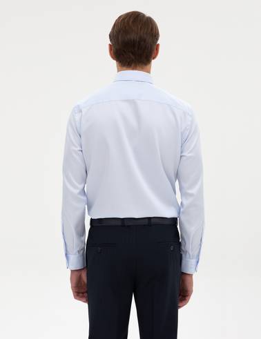 Açık Mavi Non Iron Kolay Ütülenebilir Slim Fit Gömlek