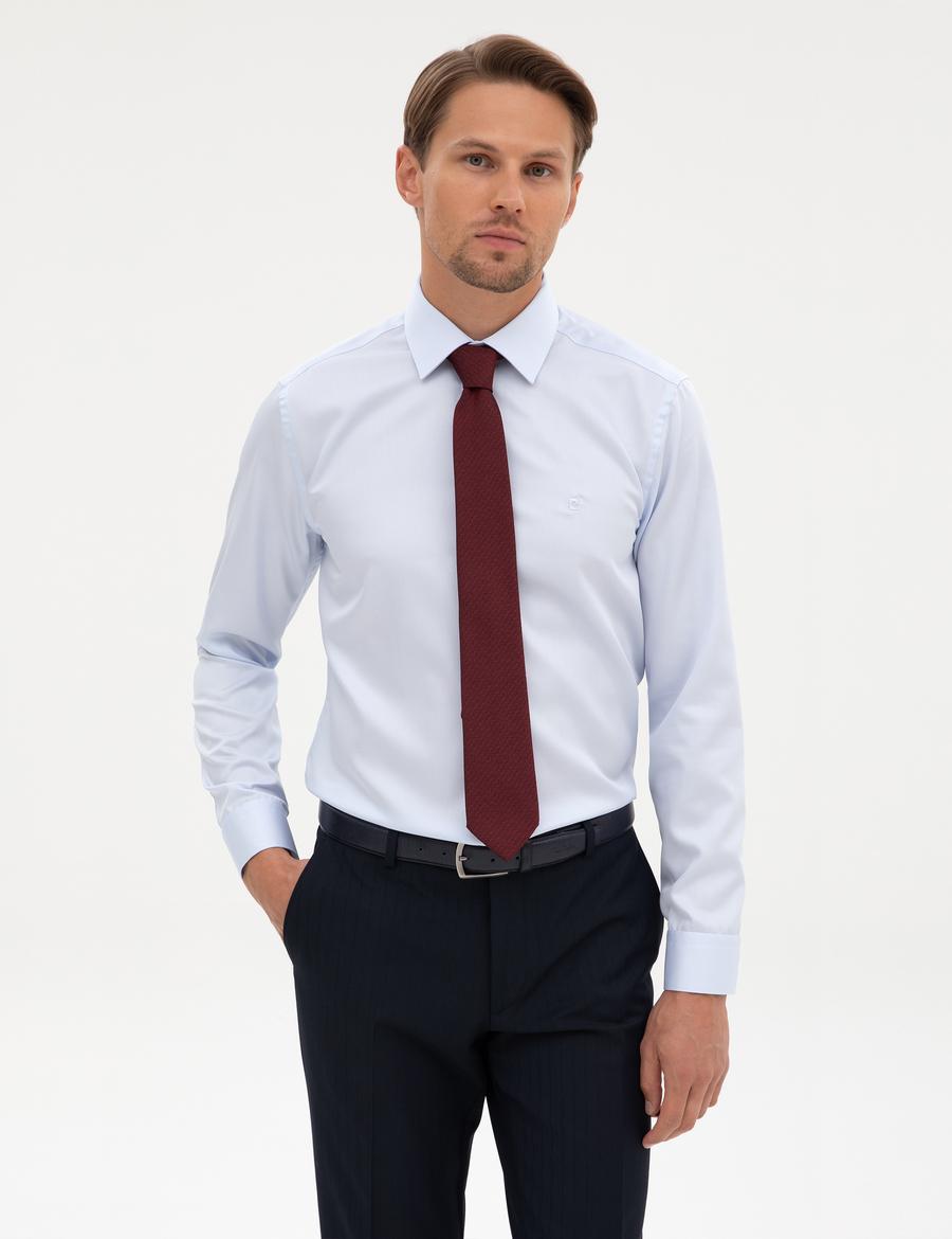 Açık Mavi Non Iron Kolay Ütülenebilir Slim Fit Gömlek