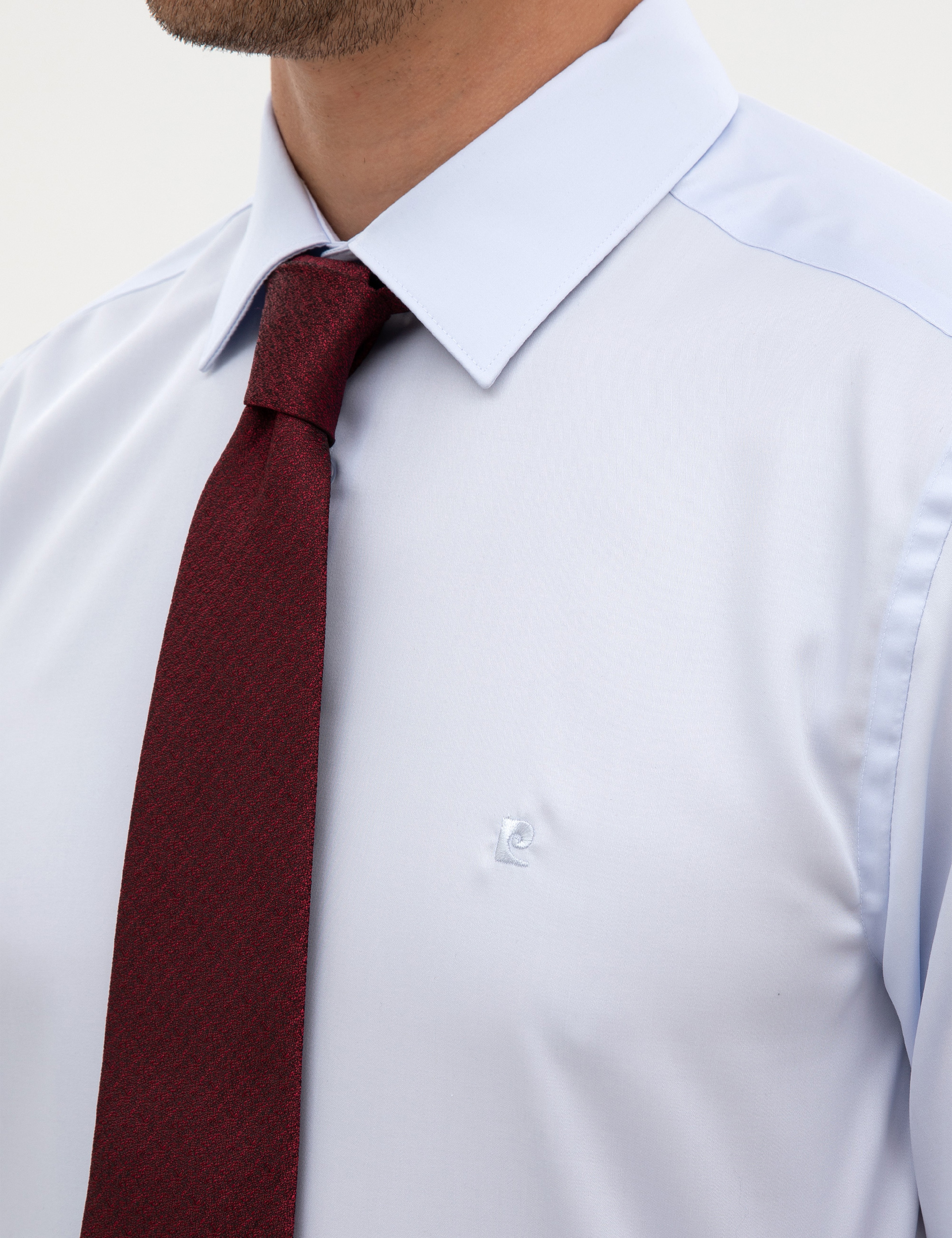 Açık Mavi Non Iron Kolay Ütülenebilir Slim Fit Gömlek - Image 7