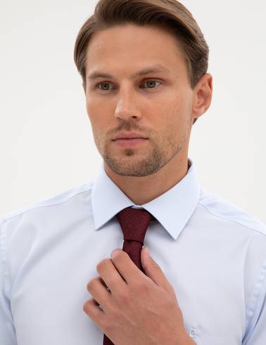 Açık Mavi Non Iron Kolay Ütülenebilir Slim Fit Gömlek