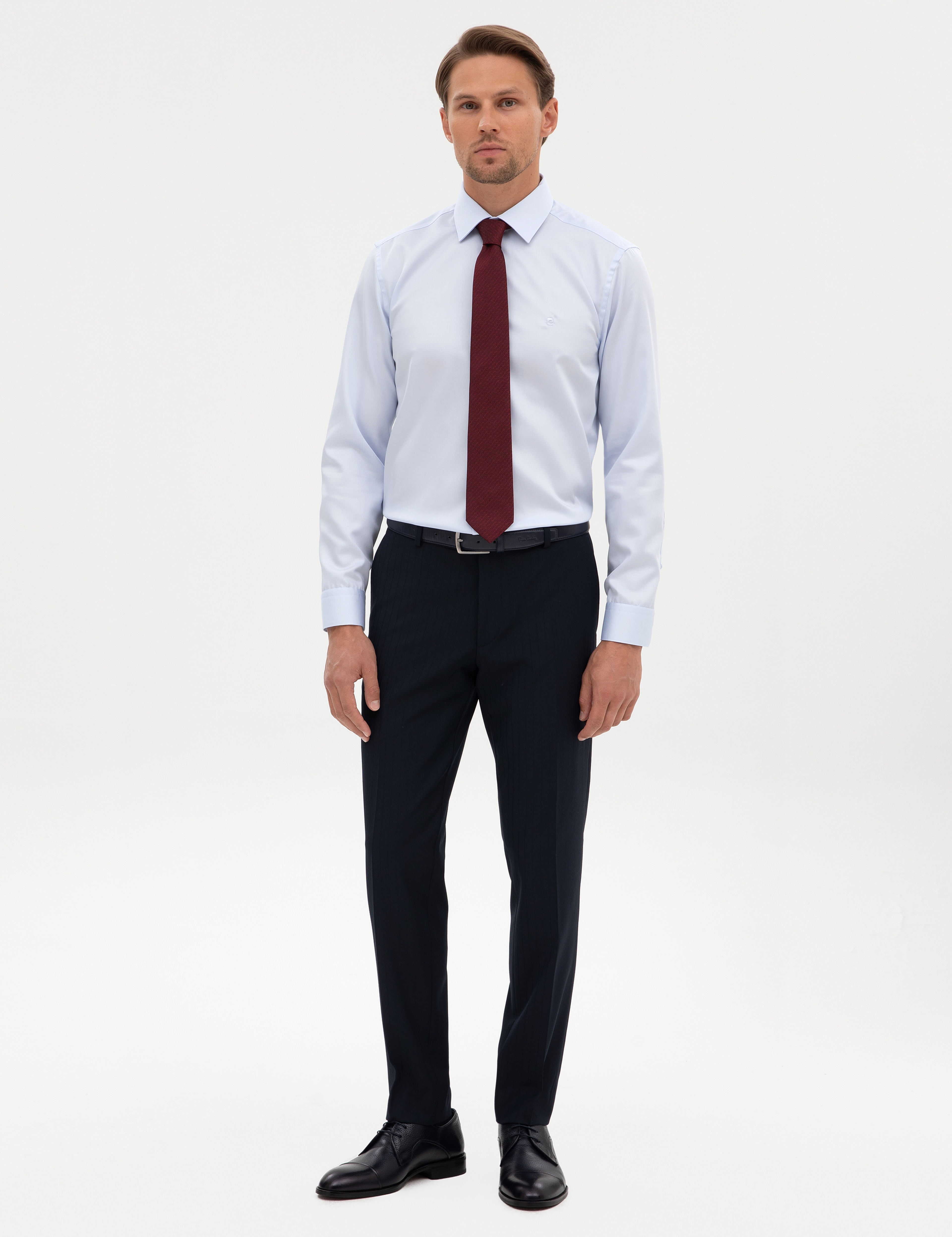 Açık Mavi Non Iron Kolay Ütülenebilir Slim Fit Gömlek - Image 4