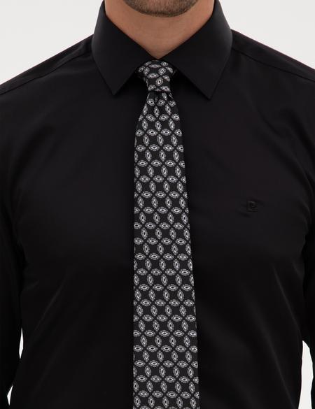 Siyah Non Iron Kolay Ütülenebilir Slim Fit Gömlek - 50315254024