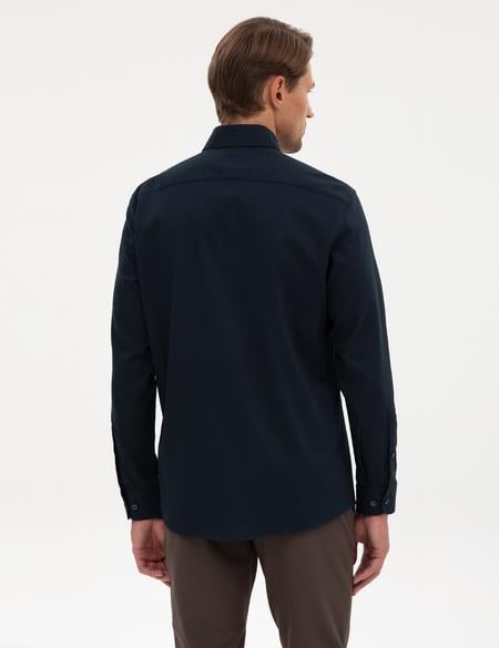 Lacivert Regular Fit Uzun Kollu Gömlek - 50316736010