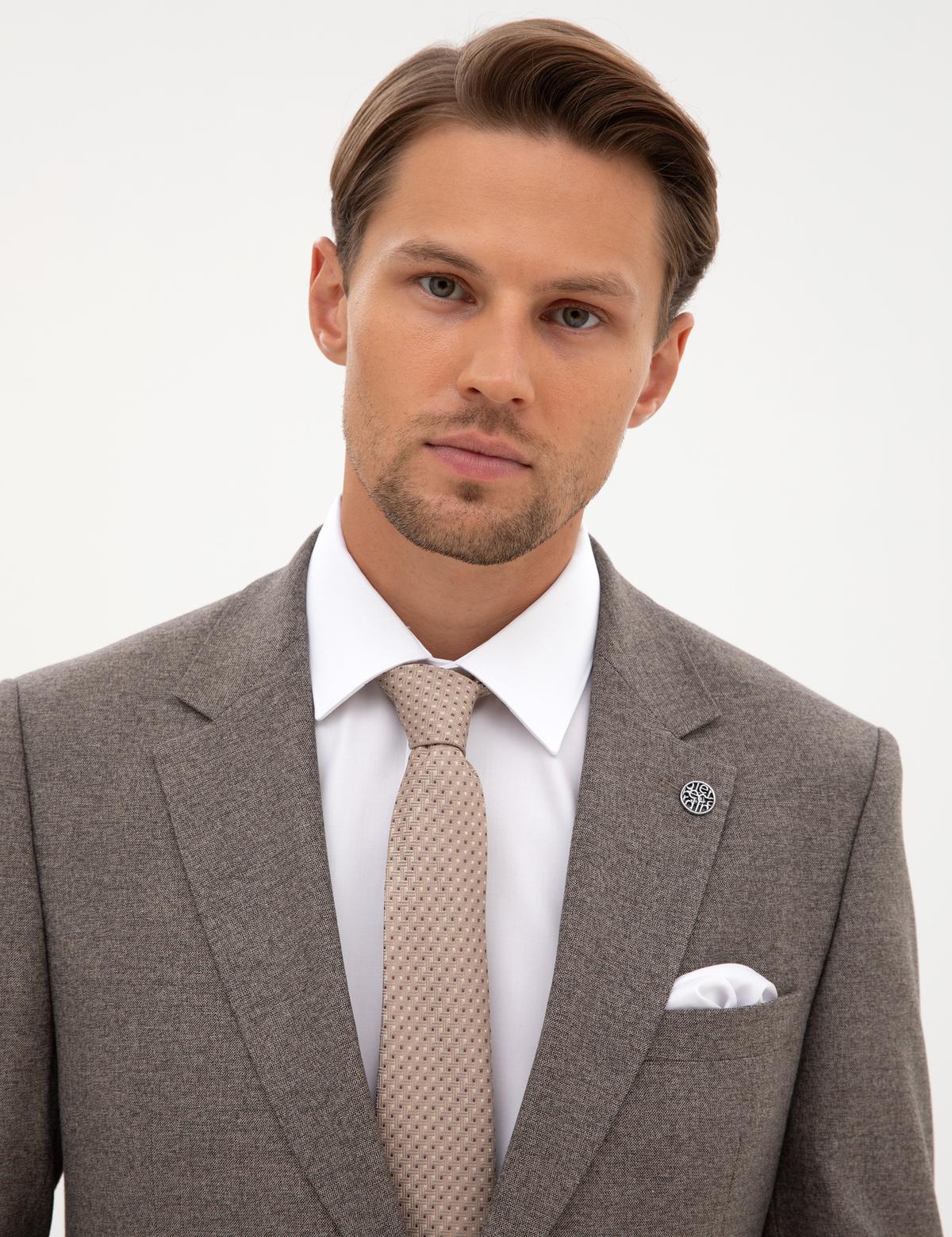 Açık Kahverengi Slim Fit Takım Elbise - 50316320005