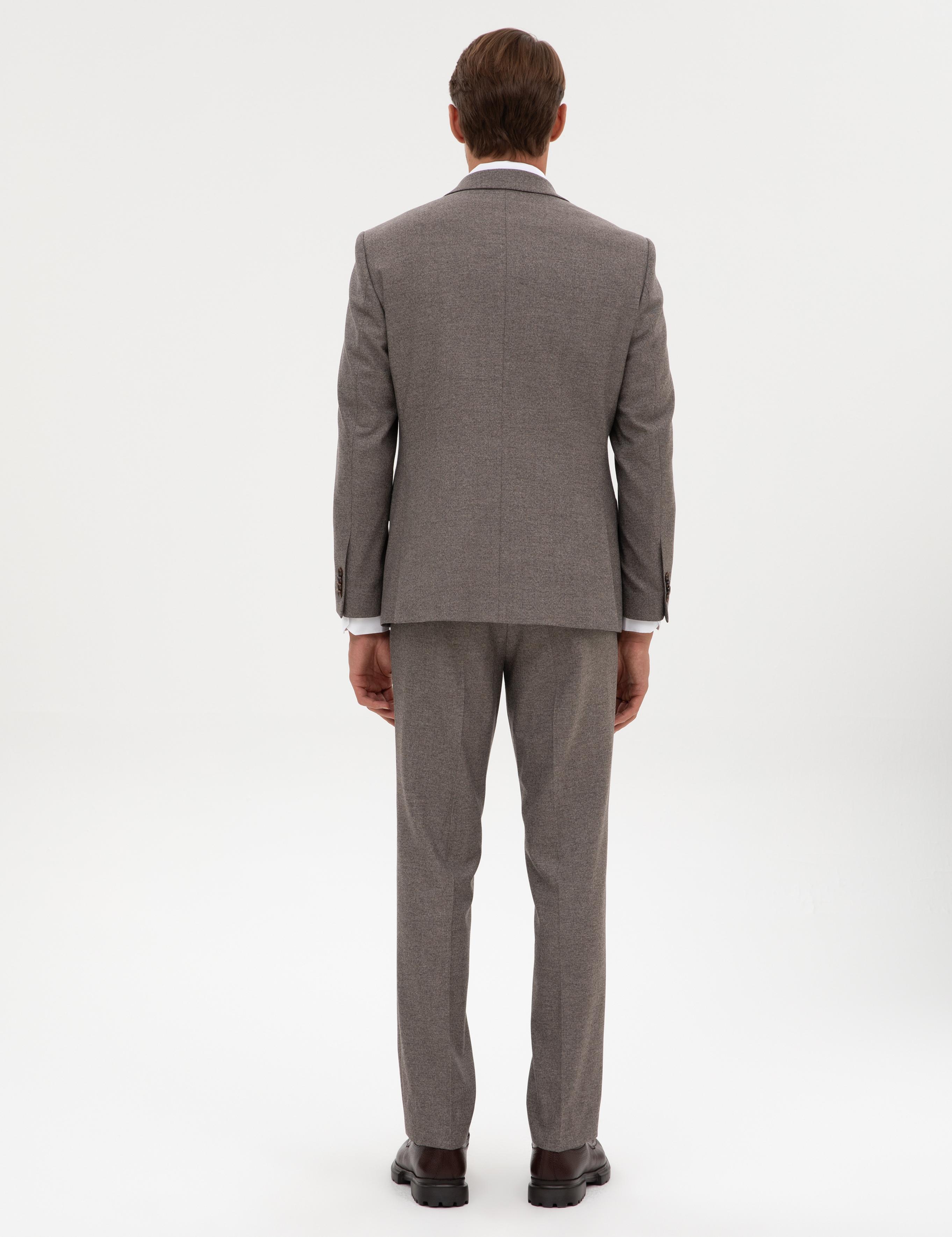 Açık Kahverengi Slim Fit Takım Elbise