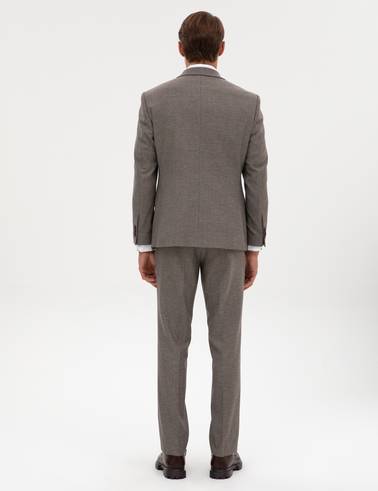 Açık Kahverengi Slim Fit Takım Elbise