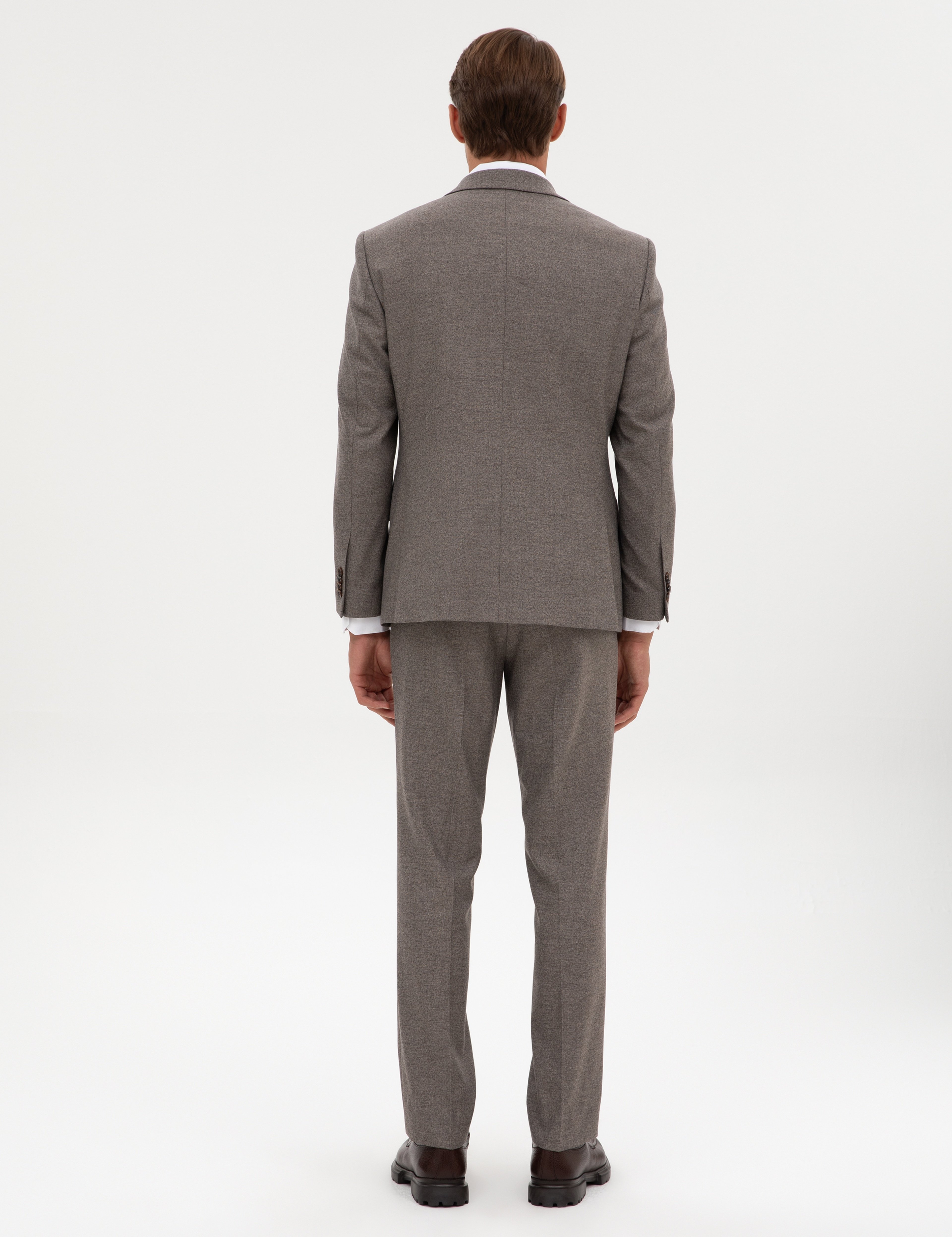 Açık Kahverengi Slim Fit Takım Elbise