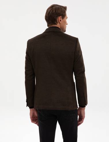 Kahverengi Slim Fit Ceket