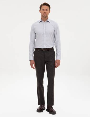 Kahverengi Slim Fit Kumaş Pantolon