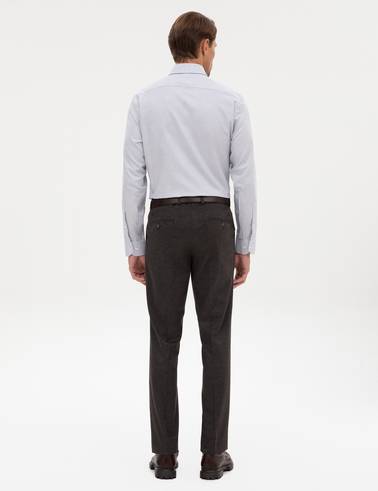 Kahverengi Slim Fit Kumaş Pantolon