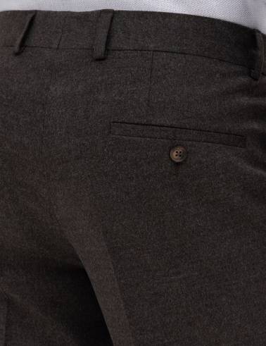 Kahverengi Slim Fit Kumaş Pantolon