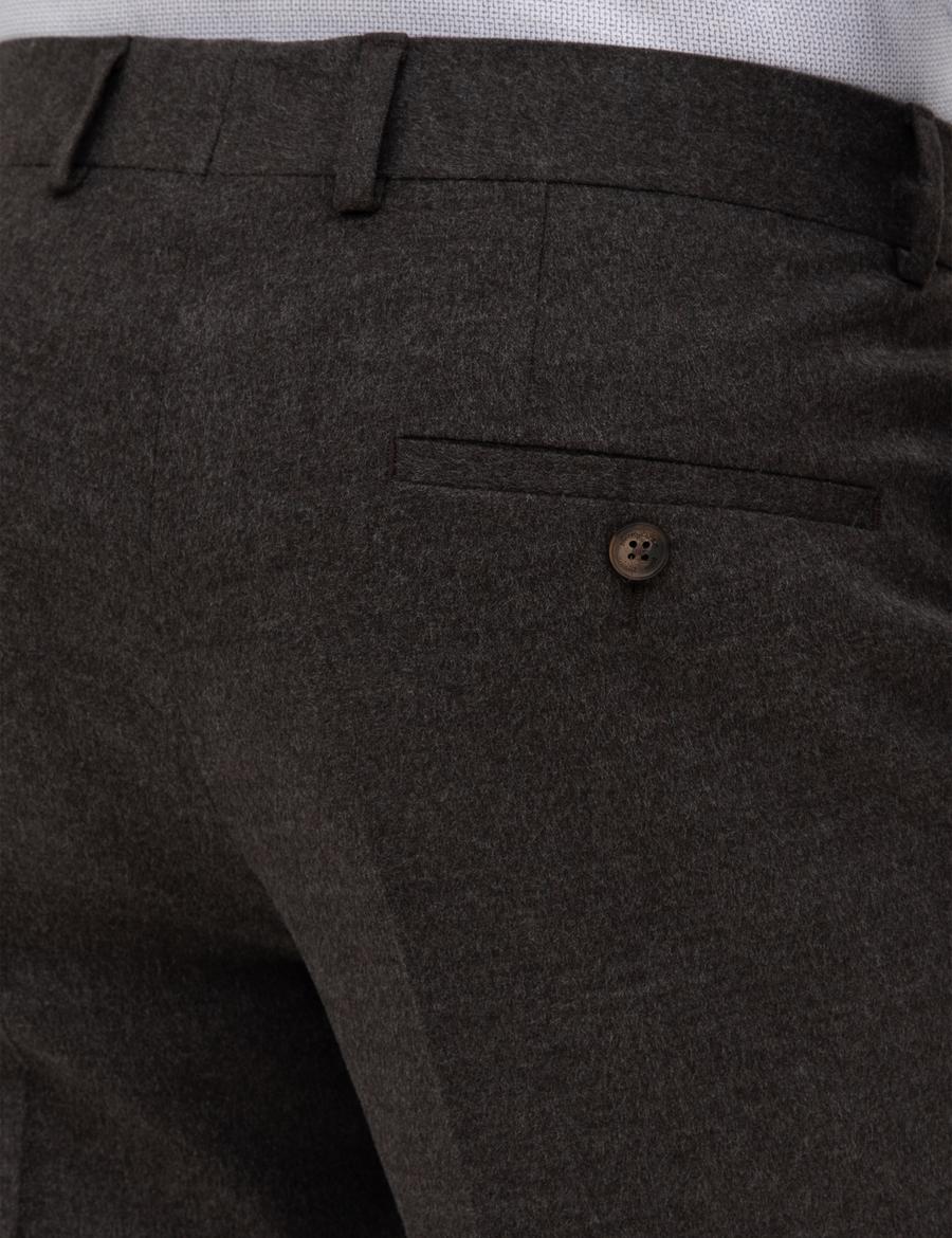 Kahverengi Slim Fit Kumaş Pantolon